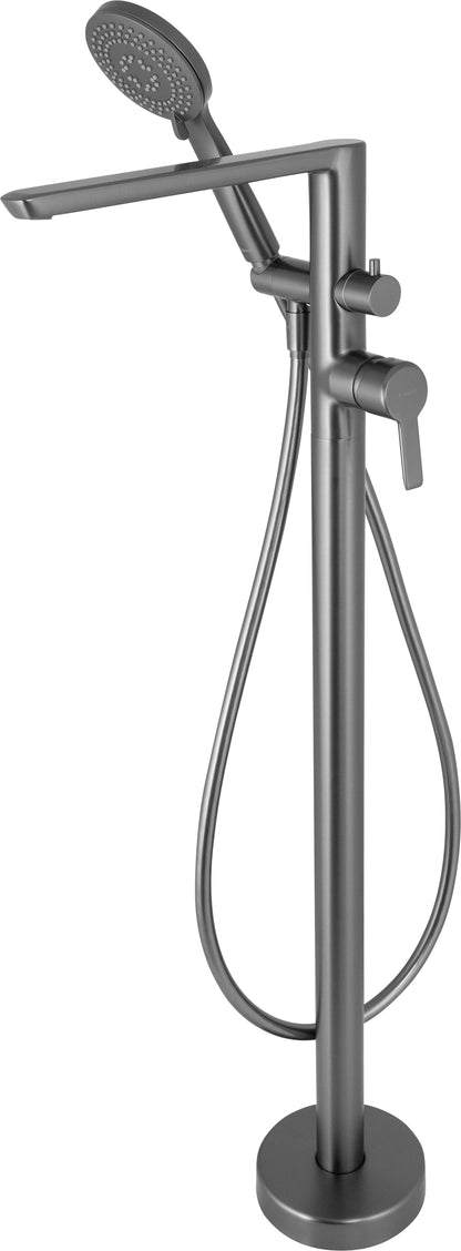 Deante ARNIKA Wannenarmatur freistehend mit Brausegarnitur Titanium