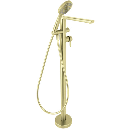 Deante ARNIKA Wannenarmatur freistehend mit Brausegarnitur Gold gebürstet