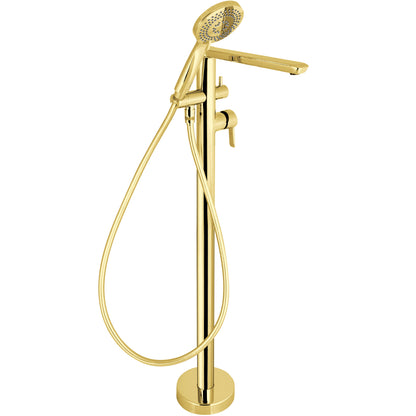 Deante ARNIKA Wannenarmatur freistehend mit Brausegarnitur Gold