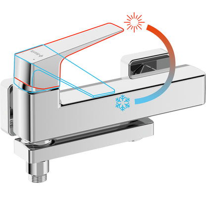 Deante BLUR Wannenarmatur mit klappbarem Auslauf und Einhebelmischer Chrom