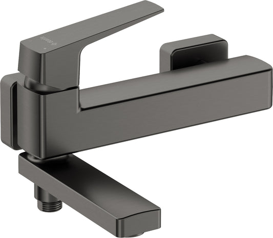 Deante BLUR Wannenarmatur mit klappbarem Auslauf und Einhebelmischer Titanium