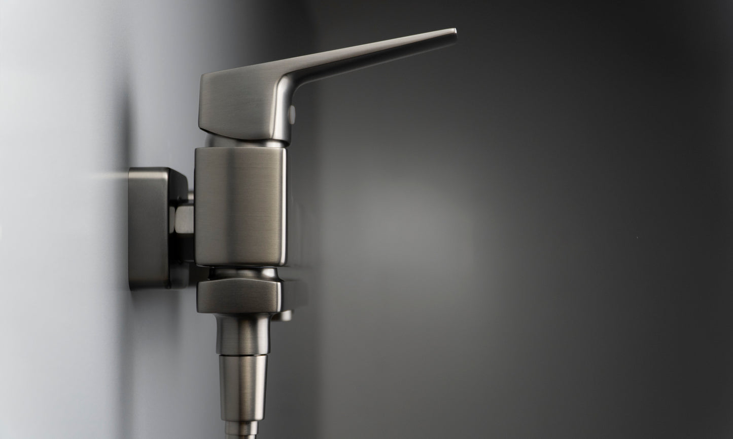 Deante BLUR Wannenarmatur mit klappbarem Auslauf und Einhebelmischer Titanium