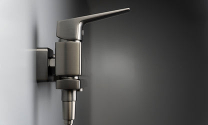 Deante BLUR Wannenarmatur mit klappbarem Auslauf und Einhebelmischer Titanium