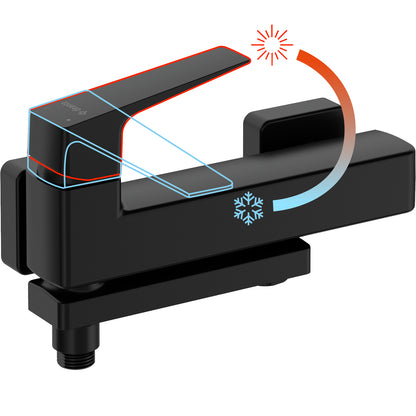 Deante BLUR Wannenarmatur mit klappbarem Auslauf und Einhebelmischer Schwarz