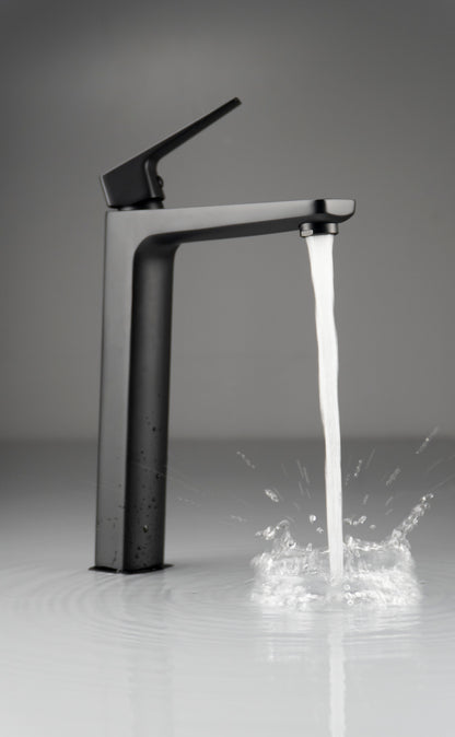 Deante BLUR Waschtisch-Mischbatterie hoch Einhebelmischer Schwarz