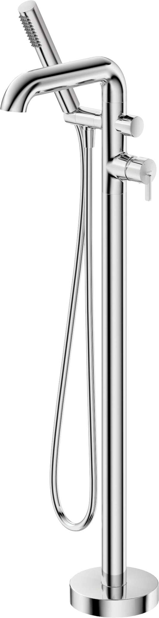 Deante SILIA Wannenarmatur freistehend mit Duschset L-Auslauf Chrom