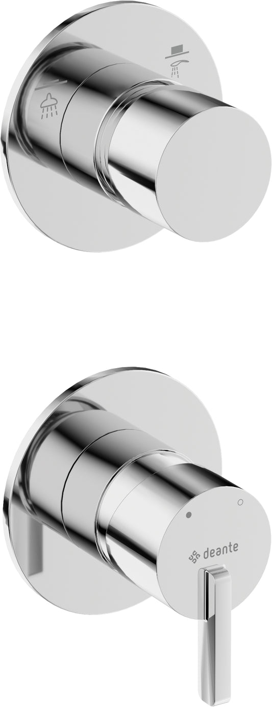 Deante SILIA 2-Wege Unterputz-Duscharmatur mit Umschalter Chrom