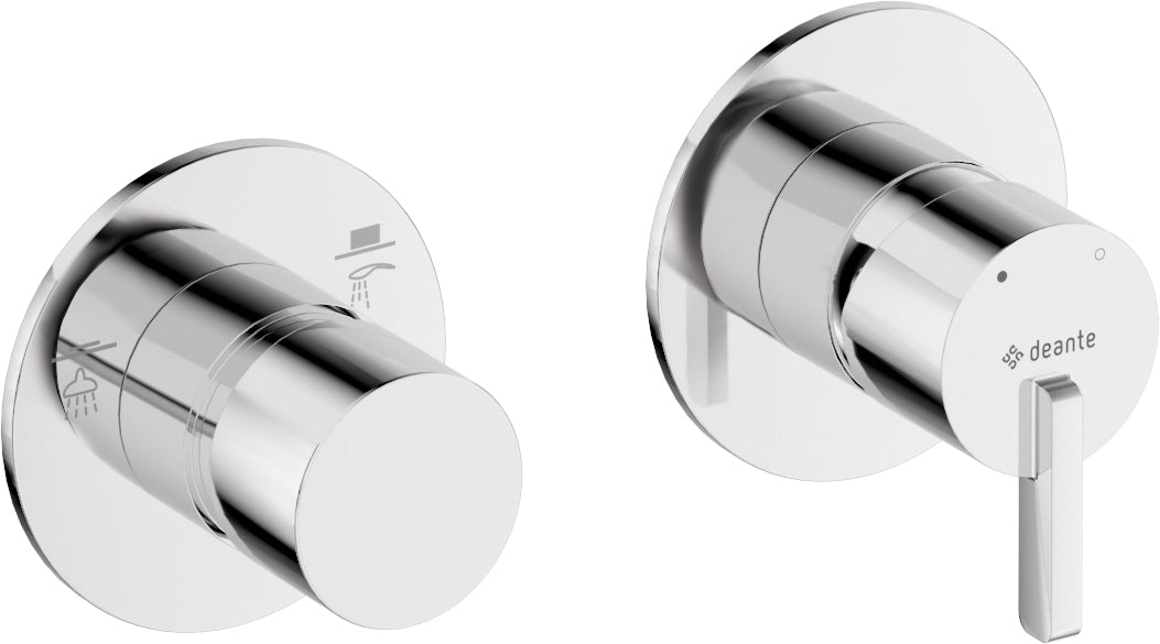 Deante SILIA Duscharmatur mit Umschalter horizontal Unterputz Chrom