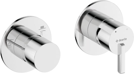 Deante SILIA Duscharmatur mit Umschalter horizontal Unterputz Chrom