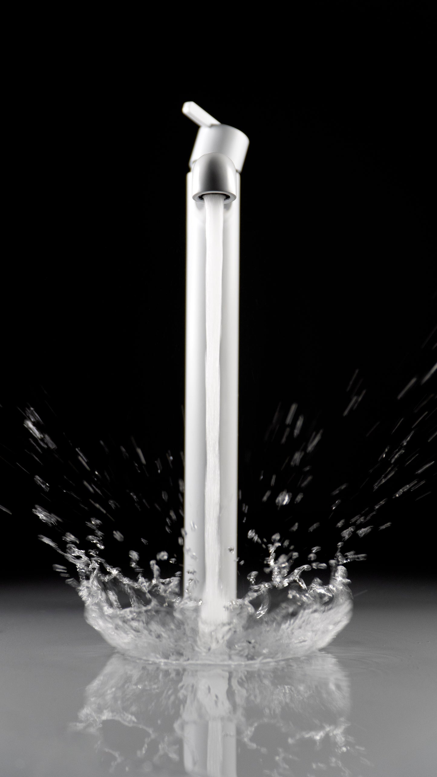 Deante SILIA Design-Waschtischarmatur hoch mit Hebel oben Weiß