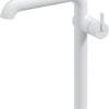 Deante SILIA Design-Waschtischarmatur hoch mit Hebel seitlich Weiß