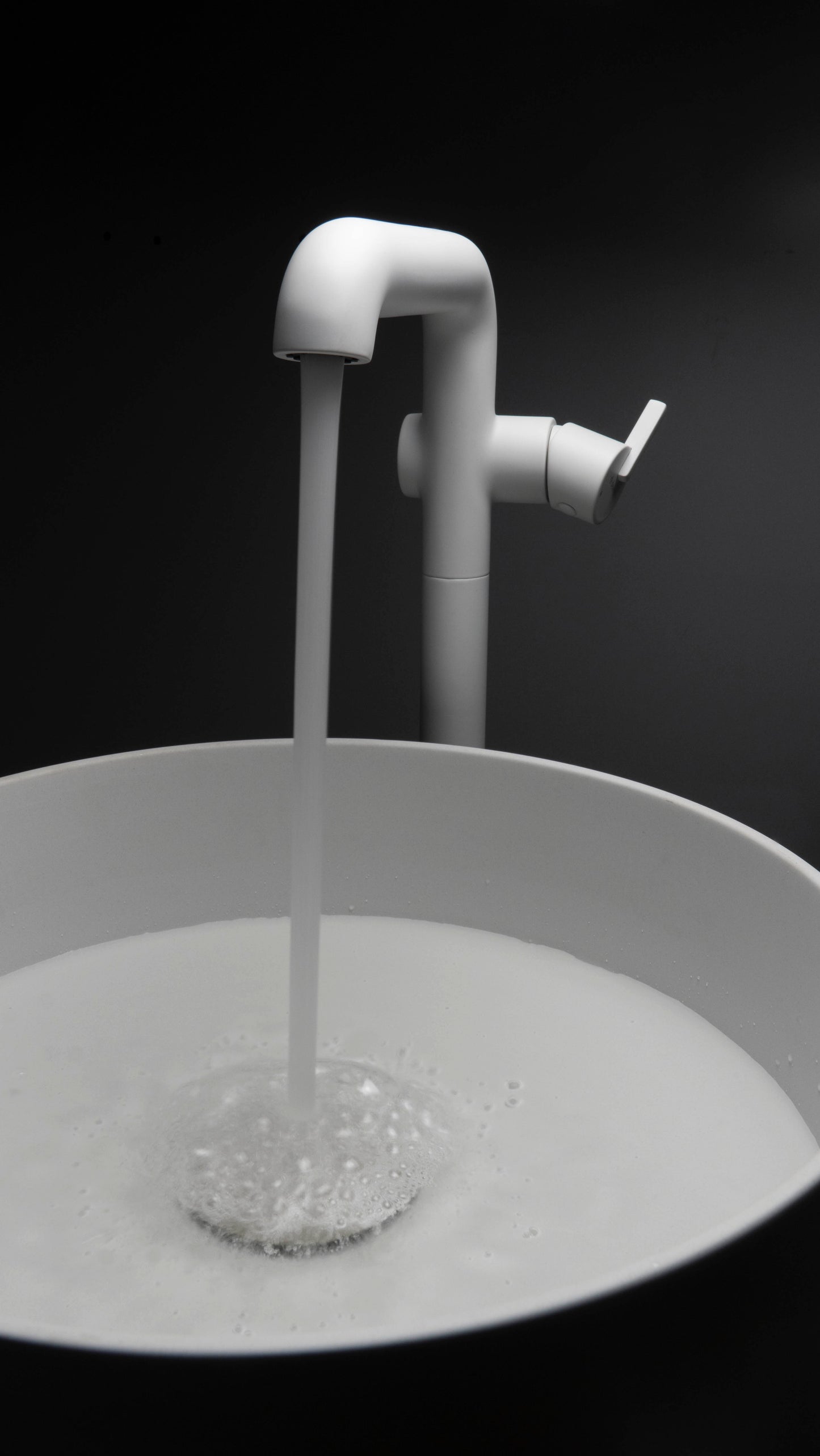 Deante SILIA Design-Waschbeckenarmatur freistehend Weiß