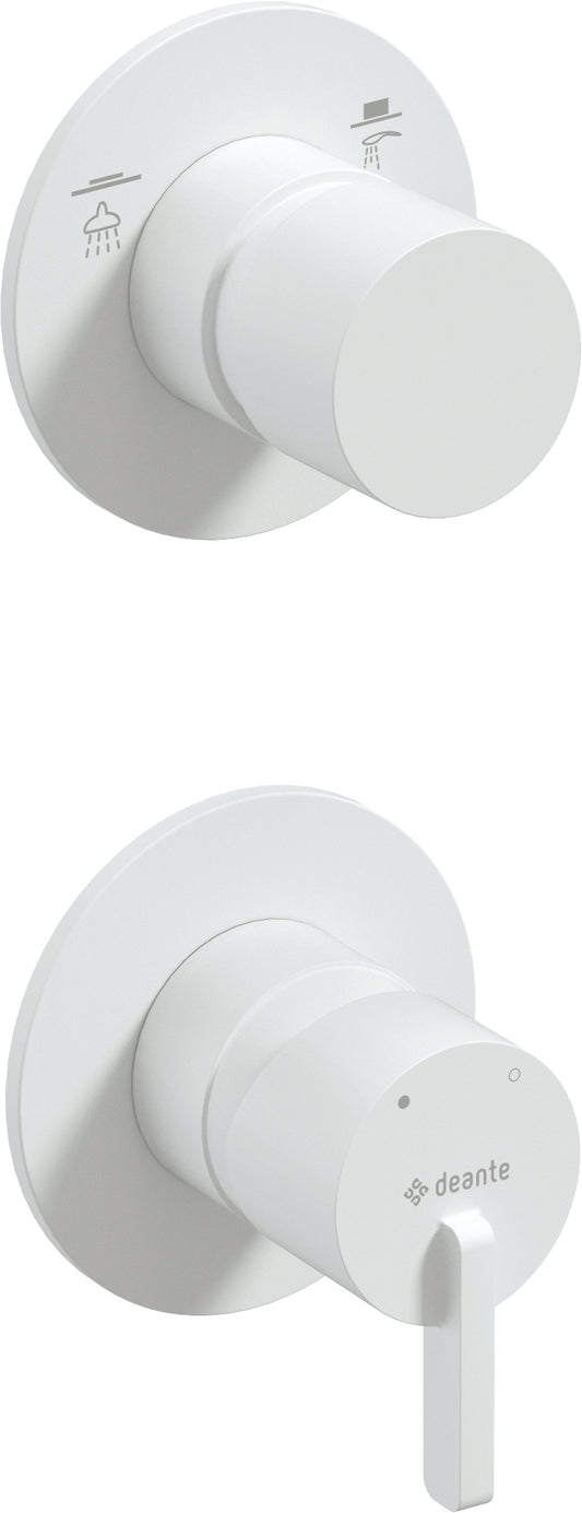 Deante SILIA 2-Wege Unterputz-Duscharmatur mit Umschalter Weiß