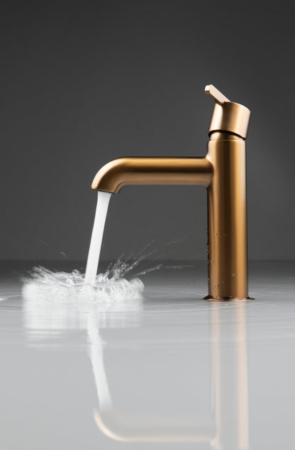 Deante SILIA Waschbeckenarmatur Einhand-Waschtischbatterie Bronze gebürstet