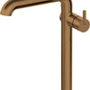 Deante SILIA Design-Waschtischarmatur hoch mit Hebel seitlich Bronze gebürstet