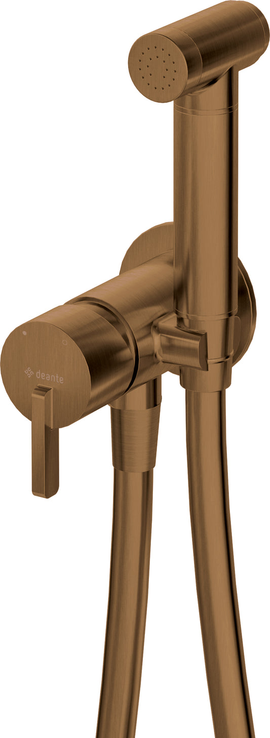 Deante SILIA Bidetarmatur Design-Brause-Set wassersparend Bronze gebürstet