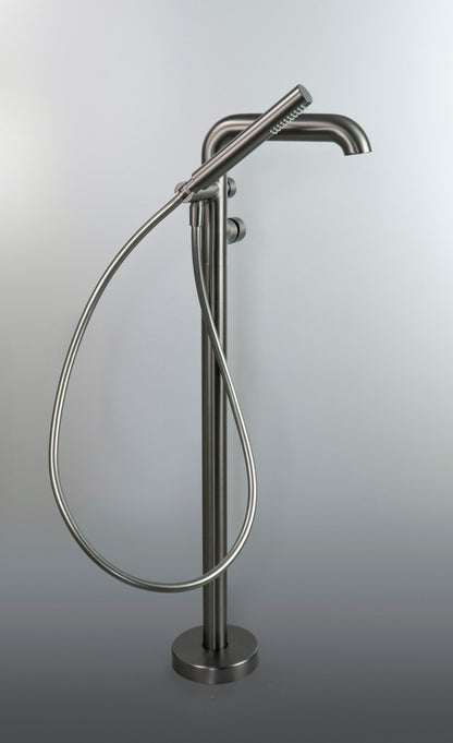 Deante SILIA Wannenarmatur freistehend mit Duschset L-Auslauf Titanium