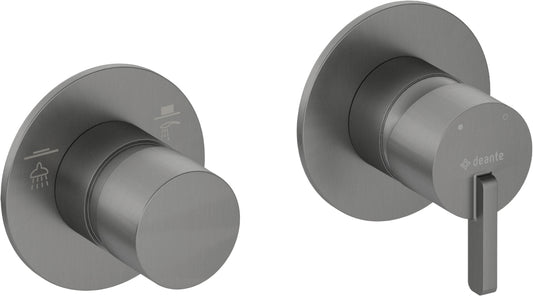 Deante SILIA Duscharmatur mit Umschalter horizontal Unterputz Titanium