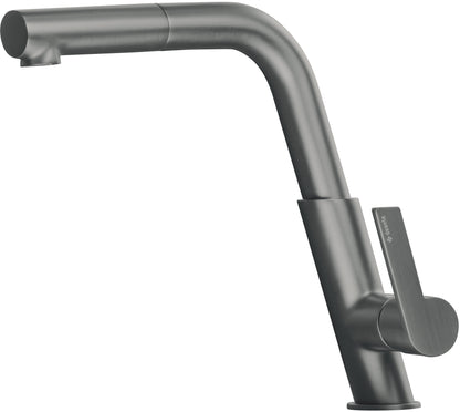 Deante SILIA Design-Küchenarmatur mit ausziehbarer Handbrause Titanium