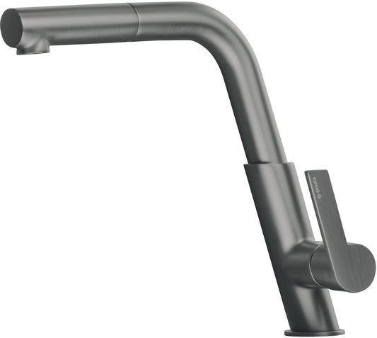Deante SILIA Design-Küchenarmatur mit ausziehbarer Handbrause Titanium