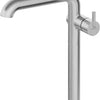 Deante SILIA Design-Waschtischarmatur hoch mit Hebel seitlich Stahl gebürstet