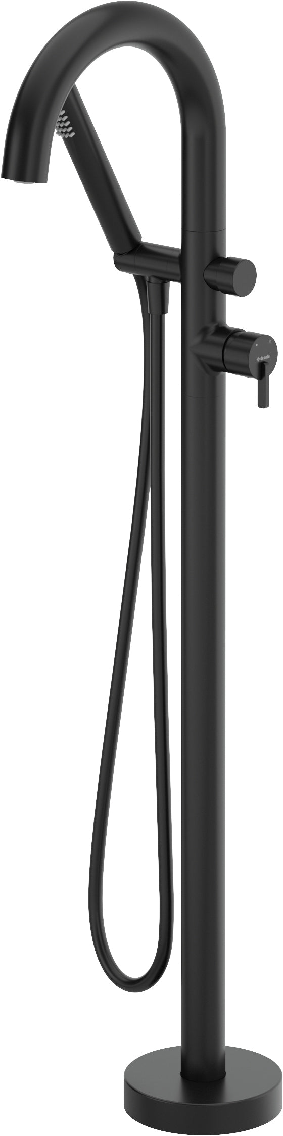 Deante SILIA Wannenarmatur freistehend mit Duschset Bogen-Auslauf Schwarz