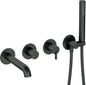 Deante SILIA 4-Loch Design-Wannenarmatur Unterputz Schwarz