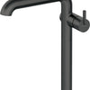 Deante SILIA Design-Waschtischarmatur hoch mit Hebel seitlich Schwarz