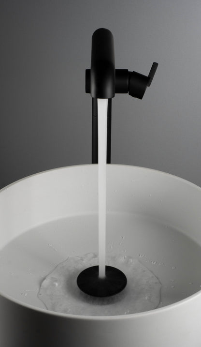 Deante SILIA Design-Waschbeckenarmatur freistehend Schwarz
