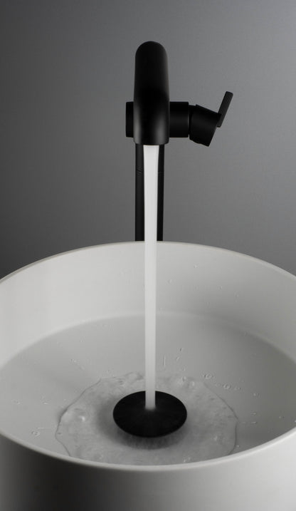 Deante SILIA Granit-Aufsatzwaschbecken rund Ø 36 cm Alabaster