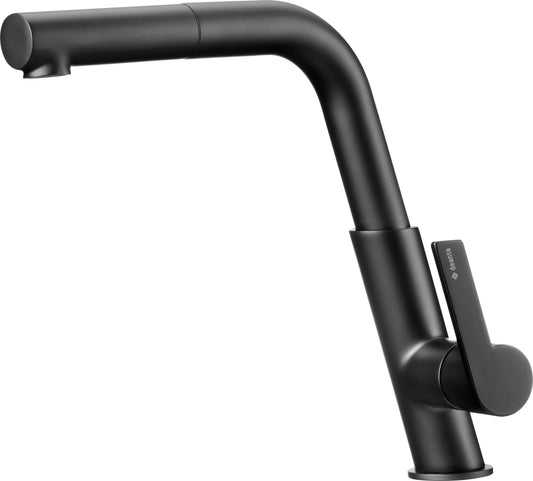 Deante SILIA Design-Küchenarmatur mit ausziehbarer Handbrause Schwarz