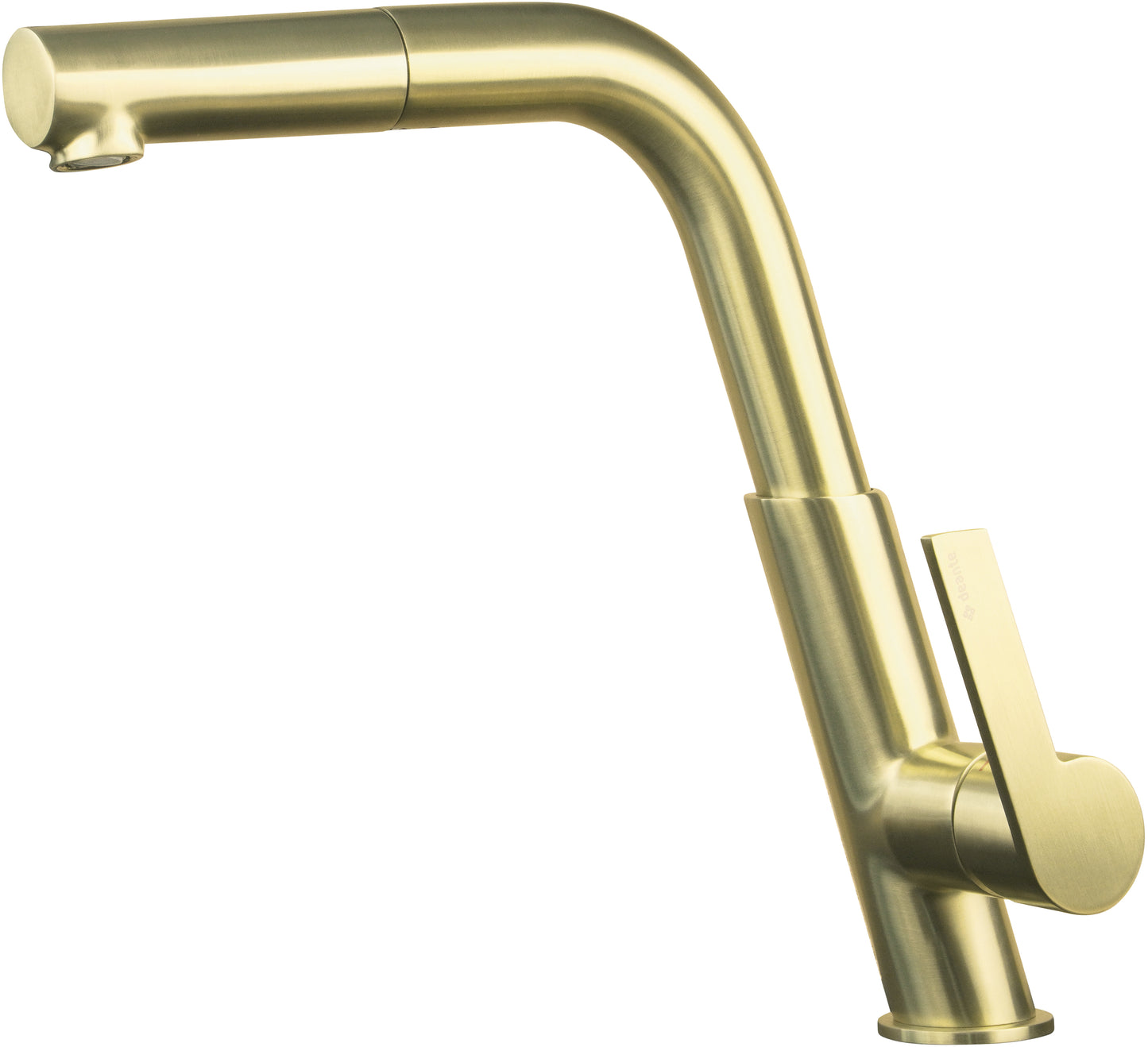 Deante SILIA Design-Küchenarmatur mit ausziehbarer Handbrause Gold gebürstet