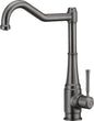 Deante TAMIZO Retro-Spültischarmatur mit Schwanenhals-Auslauf Nostalgie-Design Titanium