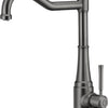 Deante TAMIZO Retro-Spültischarmatur mit Schwanenhals-Auslauf Nostalgie-Design Titanium