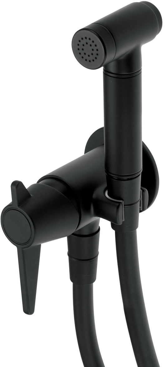 Deante TEMISTO Bidetarmatur Brause-Set im Retro-Look Schwarz