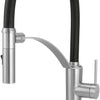 Deante CORDA Design-Küchenarmatur mit flexibler Brause (2-in-1) hoch Stahl gebürstet