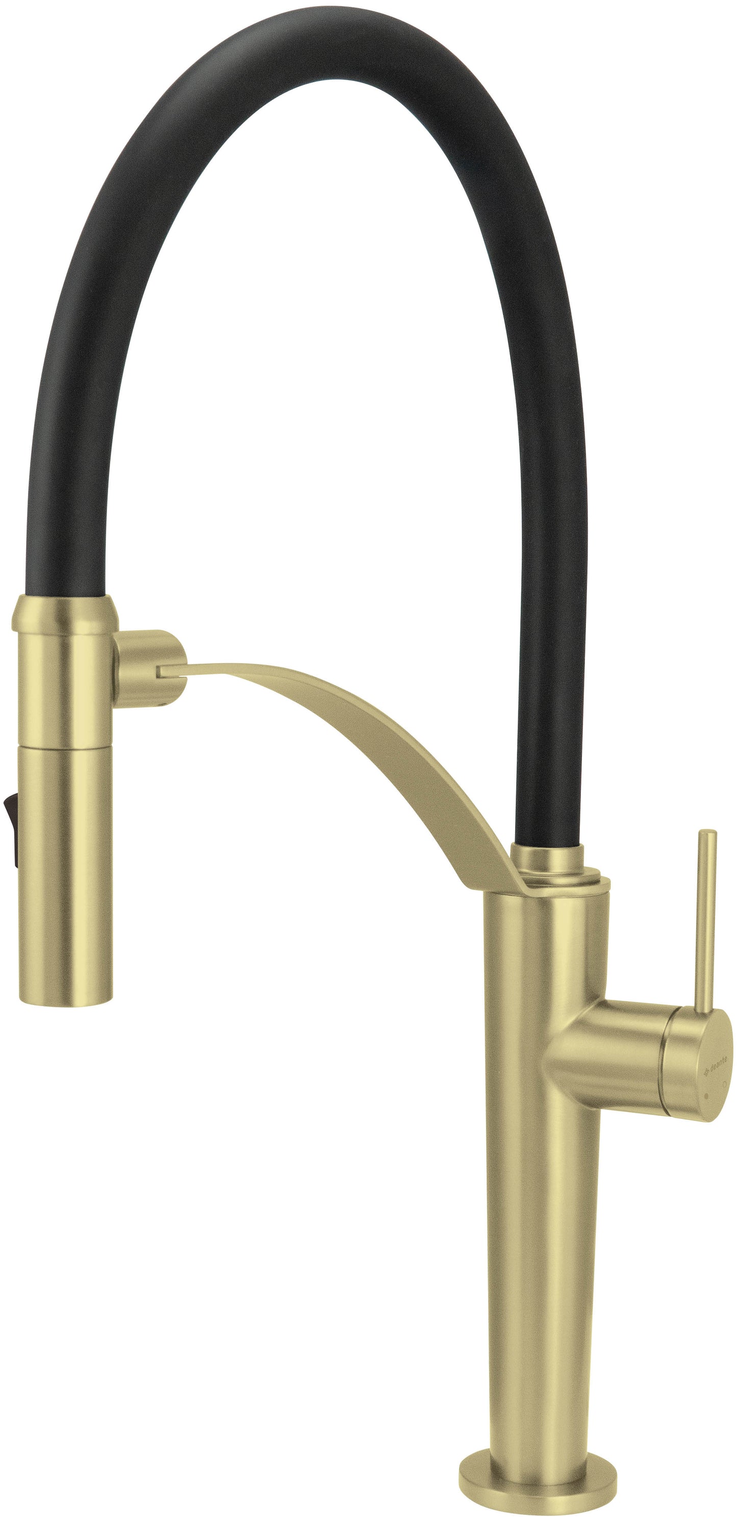 Deante CORDA Design-Küchenarmatur mit flexibler Brause (2-in-1) hoch Gold gebürstet