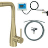 Deante ERIDAN Küchenarmatur mit Wasserfilter-System ausziehbarer Auslauf Gold gebürstet