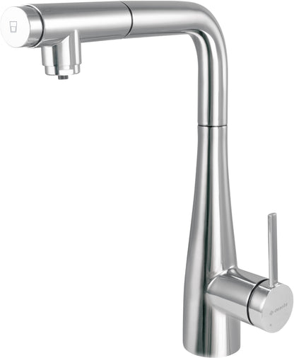 Deante ERIDAN Küchenarmatur mit Wasserfilteranschluss ausziehbar mit Brause Chrom