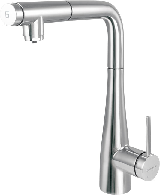 Deante ERIDAN Küchenarmatur mit Wasserfilteranschluss ausziehbar mit Brause Chrom