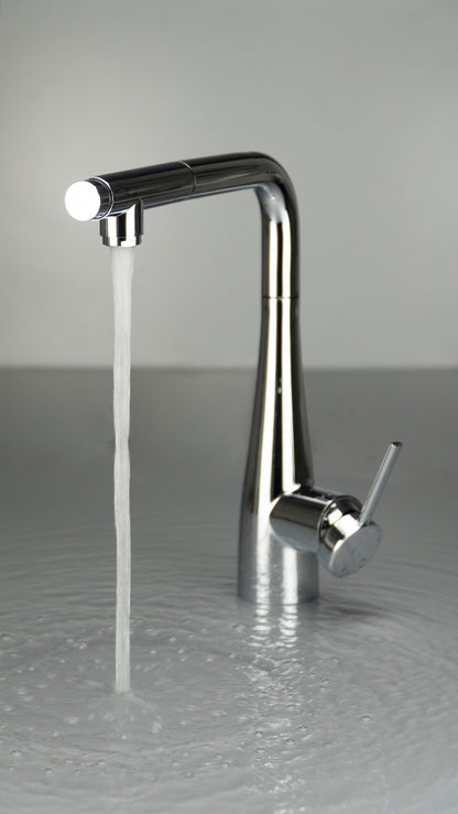 Deante ERIDAN Küchenarmatur mit Wasserfilteranschluss ausziehbar mit Brause Chrom