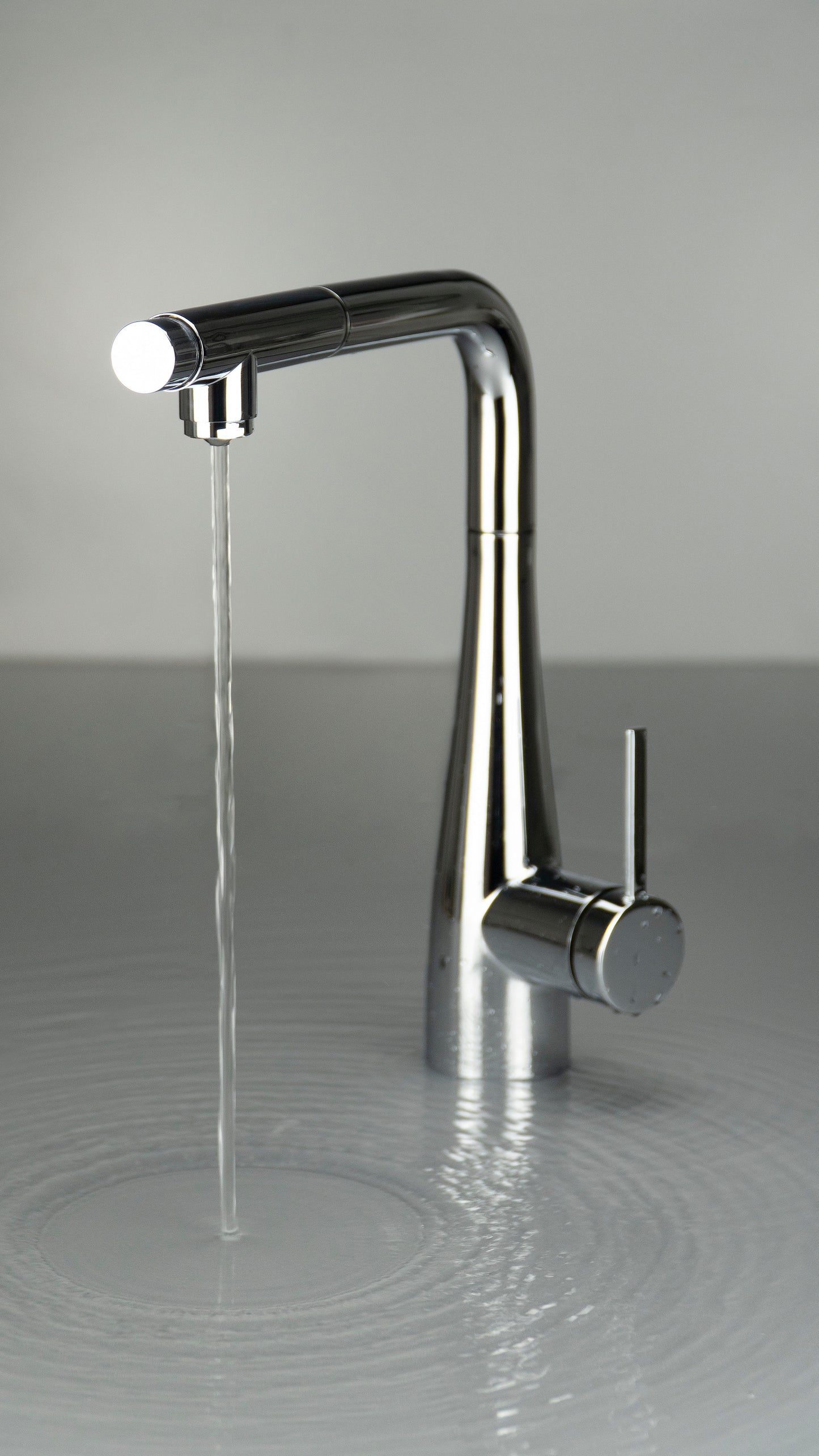 Deante ERIDAN Küchenarmatur mit Wasserfilteranschluss ausziehbar mit Brause Chrom
