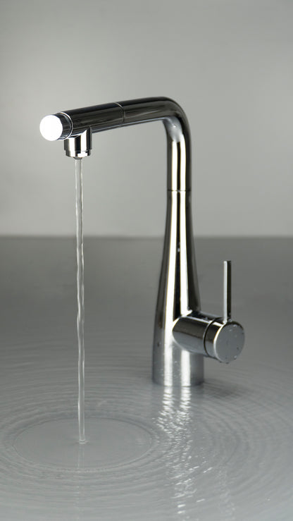 Deante ERIDAN Küchenarmatur mit Wasserfilteranschluss ausziehbar mit Brause Chrom