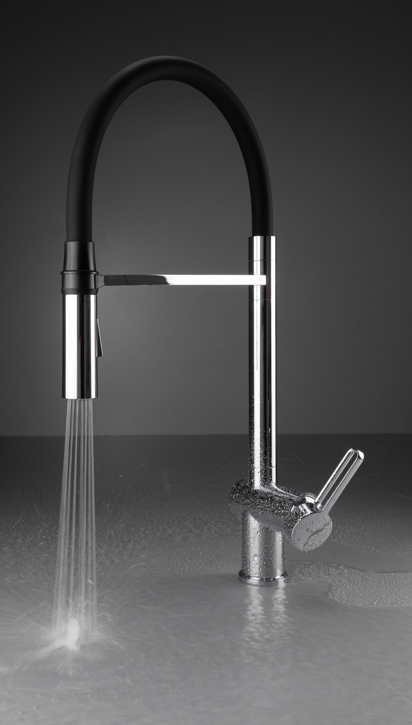 Deante MAGNETIC Spültischarmatur magnetische Brause (2-in-1) hoher Bogen Chrom