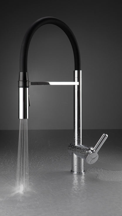 Deante MAGNETIC Spültischarmatur magnetische Brause (2-in-1) hoher Bogen Chrom
