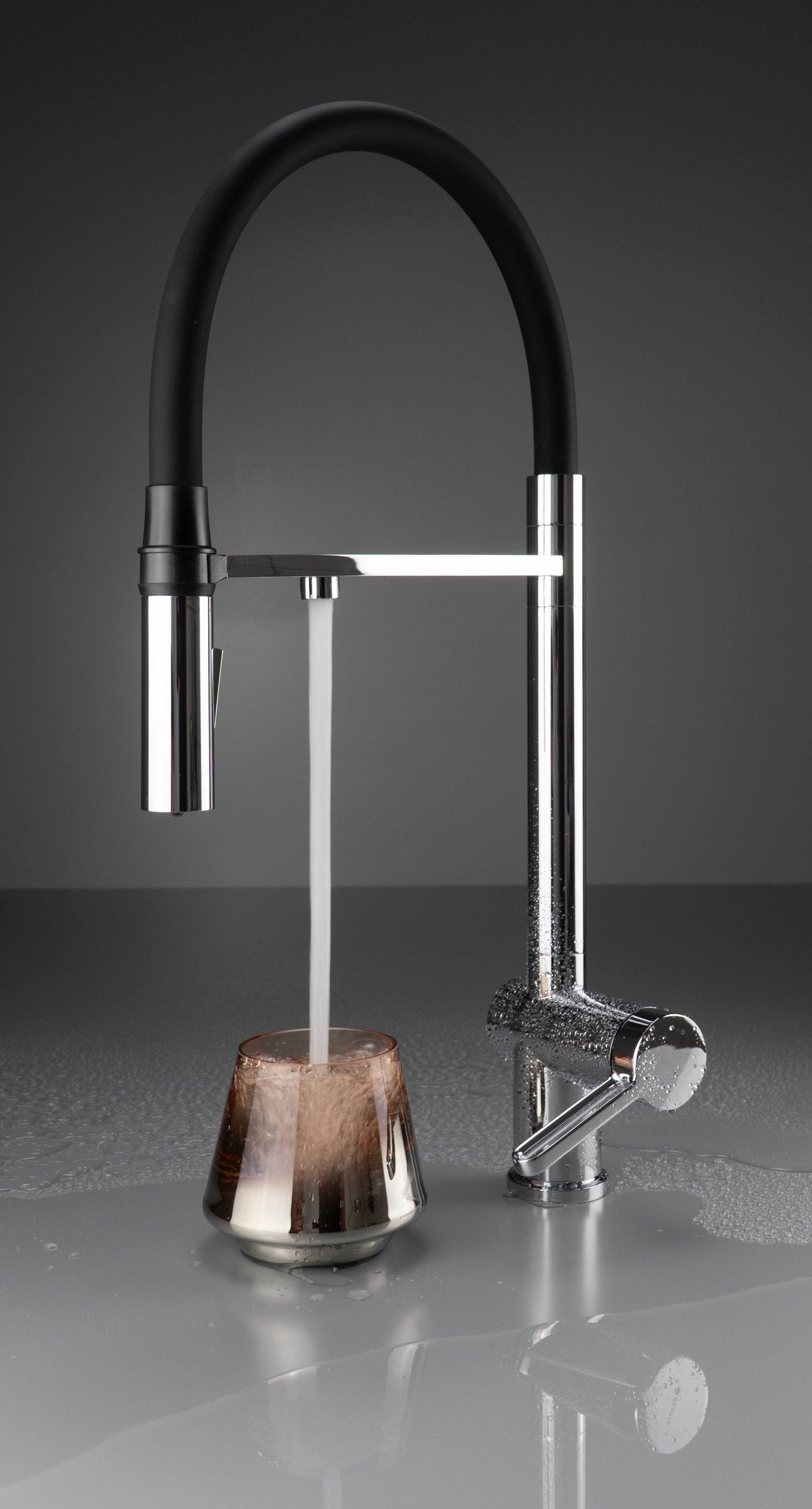 Deante MAGNETIC 3-Wege Küchenarmatur magnetisch mit Wasserfilteranschluss Chrom