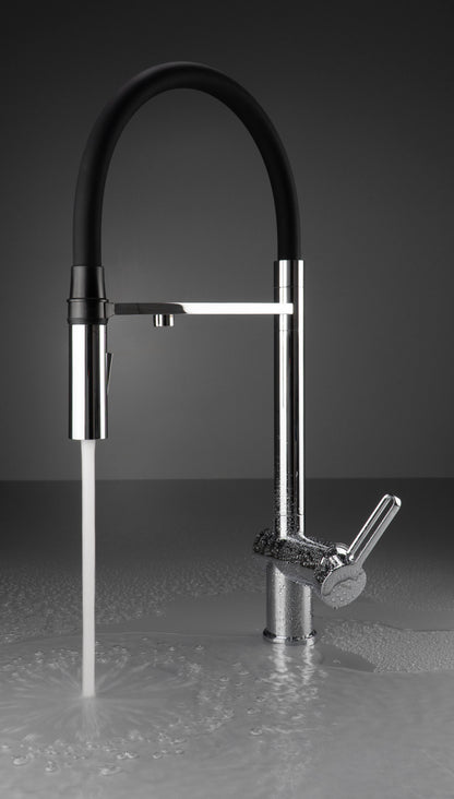 Deante MAGNETIC 3-Wege Küchenarmatur magnetisch mit Wasserfilteranschluss Chrom