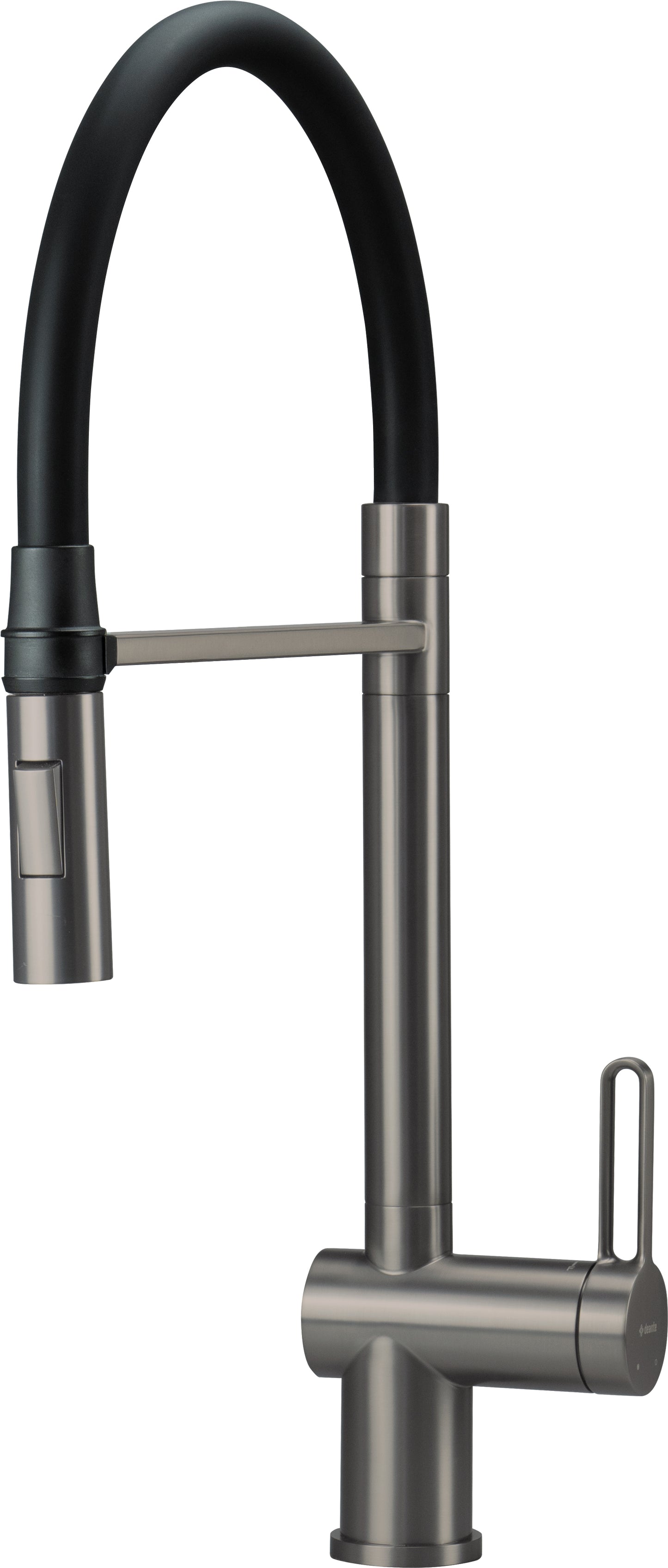 Deante MAGNETIC Spültischarmatur magnetische Brause (2-in-1) hoher Bogen Titanium
