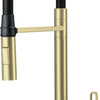 Deante MAGNETIC Spültischarmatur magnetische Brause (2-in-1) hoher Bogen Gold gebürstet