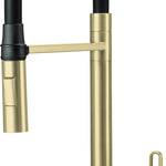 Deante MAGNETIC Spültischarmatur magnetische Brause (2-in-1) hoher Bogen Gold gebürstet